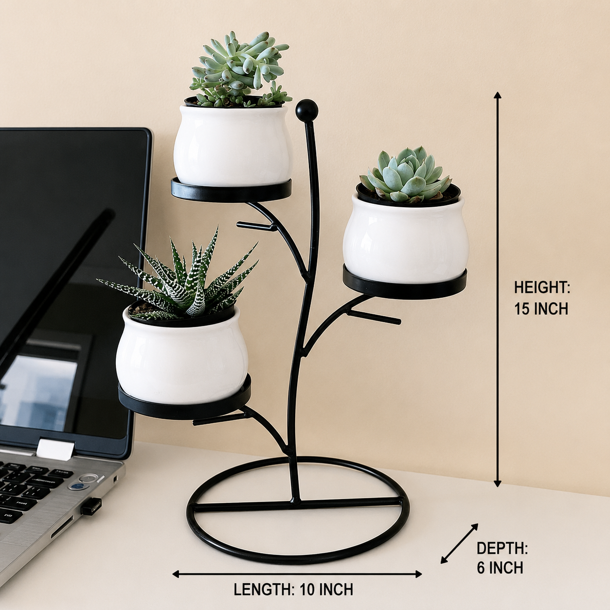Flora Branch – Premium Three-Tier Plant Stand