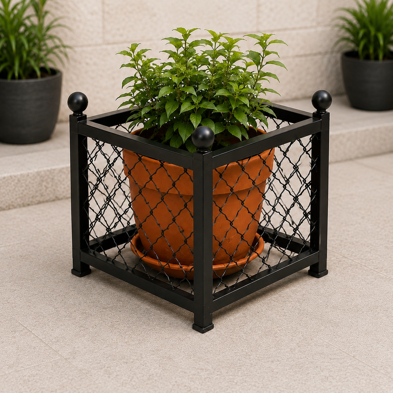 Flora Cube – Heavy-Duty Iron Planter Frame