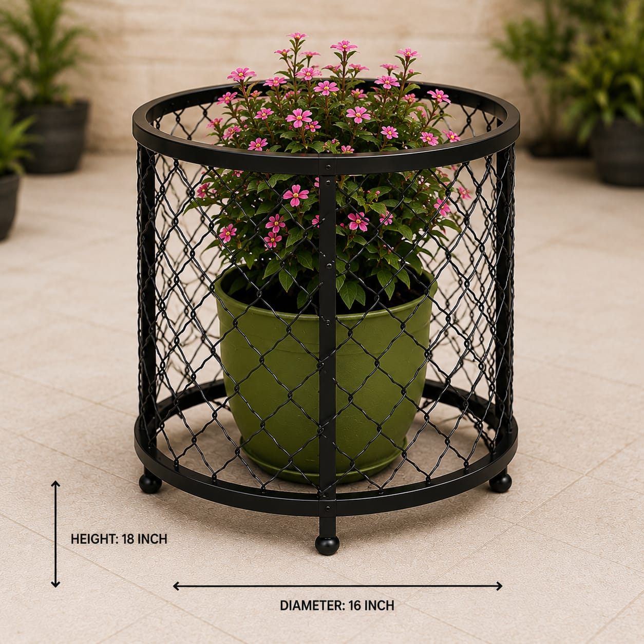 Flora Ring – Premium Round Iron Planter Frame